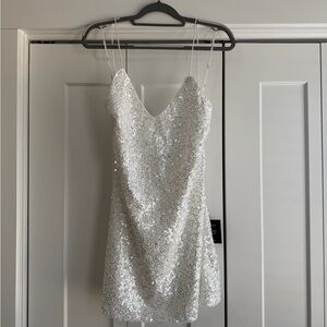 Lulu's White Sequin Dress